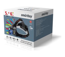 Аккумуляторный налобный фонарь Smartbuy 5 Вт LED + 2х3Вт COB, SBF-HL028 