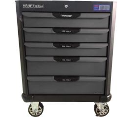 Тележка KraftWell с 5 ящиками+ПОДАРОК инструмент 157 предметов KRW-TTG+SET157 