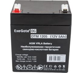 Батарея аккумуляторная АКБ DTM 1205 12V 5Ah, клеммы F1 ExeGate 255175 