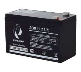 Аккумулятор АКБ 12-7 12В, 7 Ач Рубин РЭ-АКБ1207 