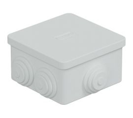 Распределительная коробка Экопласт JBS070 о/п 70x70x40, 6 выходов, IP44 цвет белый, подходит для монтаж. пистолета 44056W-1 