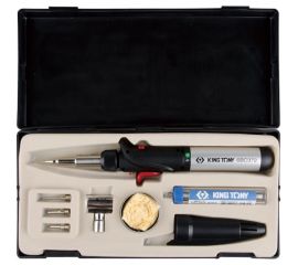 Горелка газовая паяльник KING TONY с комплектом сменных насадок 6BC3007 