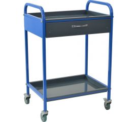 Тележка для инструментов Zatesov на две полки, открытая, c выдвижным ящиком TT-02-01-BLUE 
