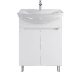 Комплект: Напольная тумба Sanstar Bianco 65, без ящиков, мебельный умывальник Стиль 650 237.1-1.5.1.К 