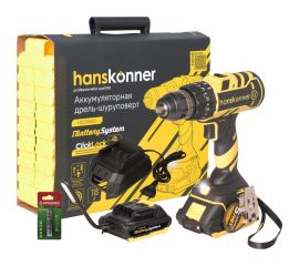 Аккумуляторный шуруповерт Hanskonner HCD1865I 
