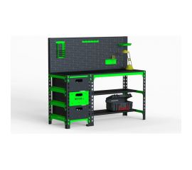 Металлический стол с выдвижными ящиками и перфопанелью ООО Металекс 750x1600x400 мм SBYF751640 