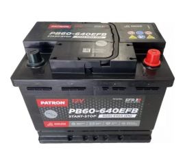 Аккумулятор PATRON EFB Start&Stop 12 В, 60 Ач, 640 A ETN 0(R+) B13, 242x175x190 мм, 16.1 кг PB60-640EFB 