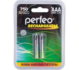 Аккумулятор Perfeo AAA750mAh/2BL Пластик 30014789 