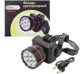 Светодиодный налобный аккумуляторный фонарь Forcekraft (12500К, 4В, 500мА, зарядка-12ч, рабочее время-7ч) fk-cam2042 54719 