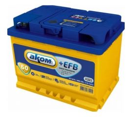 Аккумуляторная батарея АКОМ + EFB 55 Ah, 580 A, прямая полярность 4607034731021 
