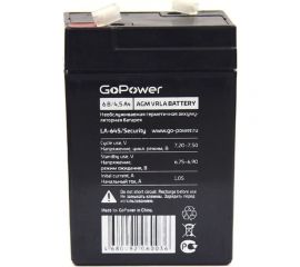 Аккумулятор свинцово-кислотный LA-645/security 6V 4.5Ah GoPower 00-00015321 
