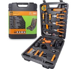 Набор инструментов с аккумуляторным шуруповертом ISMA 57 предметов, 16 В, 1.3 Ач 1057(50646) 