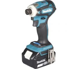 Аккумуляторный ударный бесщеточный шуруповерт Makita Т-Режим, 1/4"", 180Нм, М5-М16, кейс, 2x5Ач DTD172RTJ 
