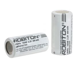 Аккумулятор Robiton LiFe16340-450 450мАч без защиты PK1 17450 