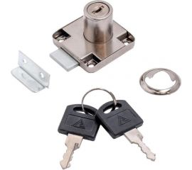 Мебельный замок ООО Комус стандарт 138-22м с ответной планкой, для дверей ящиков, 22 мм, хром (13898) 1739092 