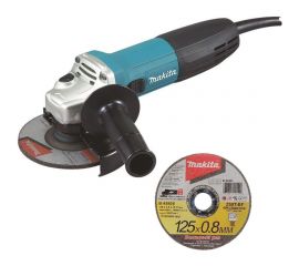 Угловая шлифмашина Makita GA5030RX8 125 мм, 720 Вт, 11000 об.\мин, плавный пуск, антирестарт 1.4 кг, кор. 