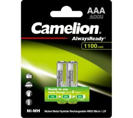 Аккумулятор Camelion Always Ready AAA-1100mAh Ni-Mh BL-2 (NH-AAA1100BP2, 1.2В) 15037 