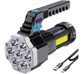 Фонарь Ultraflash LED53404 (аккумулятор 4В, черный, 7LED+COB, 3 Вт, 4 режима, USB, бокс са) 15033 