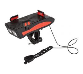 Велосипедный светодиодный фонарь ЭРА VA802 аккумуляторный powerbank сигнал держатель для телефона 5W Б0058230 