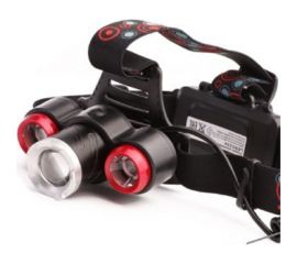 Налобный аккумуляторный фонарь Ultraflash LED5334 (3,7В, черный, 3LED, 5 Вт, фокус, 2 аккумулятор, 4 режима, USB, бокс, са) 15031 