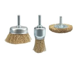 Набор металлических щеток на дрель Vorel 50/25/50 мм 3 шт. 06989 