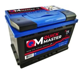Аккумуляторная батарея Quick Master SP 6СТ-75 (L)-(1) 560А, 277x175x190 4657771813238 