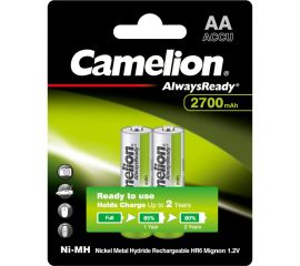 Аккумулятор Camelion Always Ready AA-2700mAh Ni-Mh BL-2 (NH-AA2700BP2, 1.2В) 15036 