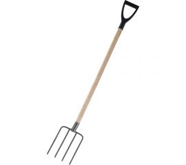Садово-огородные 4-х рогие сварные вилы с деревянным черенком и V-образной ручкой Gigant GAV-10 