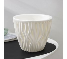 Кашпо со вставкой СИМАЛЕНД Вдохновение 3 л, 19.5 см, 16.5 см, белый 4534384 