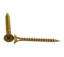 Потайной универсальный шуруп Метизный двор 5,0x45, желтый, 250 шт. 4607159063496 
