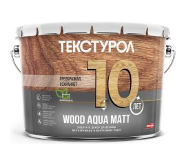 Деревозащитное средство на водной основе Текстурол WOOD AQUA MATT белый 10л Лк-00008236 