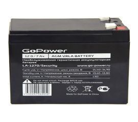 Аккумулятор свинцово-кислотный LA-1270/security 12V 7Ah, клеммы T2/ F2 GoPower 00-00015323 