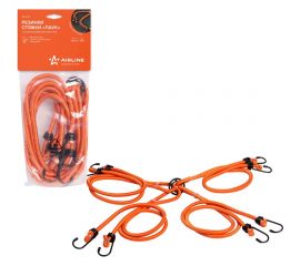 Набор резинок-стяжек Airline Паук 4 шт.-120 см, D-8 мм, металлические крючки AS-R-12 