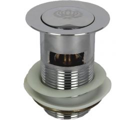 Выпуск донный клапан для умывальника MPF 1.1/4" клик-клак с переливом 37 мм ИС.110505 