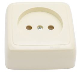 Одноместная розетка HEGEL с изолирующей пластиной, слоновая кость РА16-103-01 