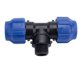 Компрессионный переходной тройник VALFEX ПНД, с наружной резьбой, 20-1/2""-20 1210022001220 