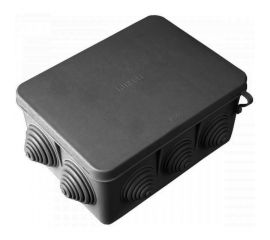 Разветвительная коробка HEGEL с гермовводами, черная КР2606-08-И 