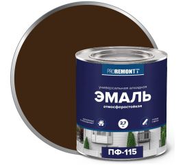 Эмаль PROREMONTT ПФ-115 коричневая, 2.7 кг Лк-00009809 