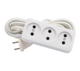 Удлинитель ООО Ливны-Электро У6-716 трехместный пластик АБС провод ПВС 2*1 L=5м У 782 