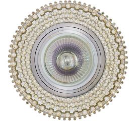 Встраиваемый светильник De Fran MR16 хром зеркальный+стразы прозрачные, FT 515 