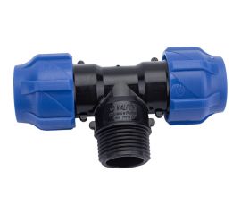 Компрессионный переходной тройник VALFEX ПНД, с наружной резьбой, 20-3/4""-20 1210022003420 