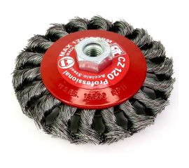 Щетка коническая жгутовая для УШМ 120 мм, M14, проволока сталь 0.50 мм SIT 0315 
