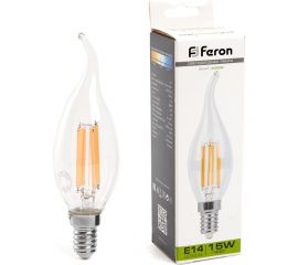 Светодиодная лампа FERON LB-718 Свеча на ветру E14 15W 4000K 38263 