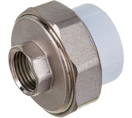 Комбинированная муфта VALFEX PP-R белая, разъем 32х1/2 дюйма ВР 10155215 127-1644 