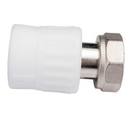 Комбинированная муфта VALFEX PP-R белая 20х3/4 дюйма, с накидной гайкой 10139120 127-0259 