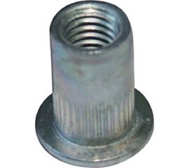 Заклепка-гайка ЦКИ М8х19.5 плоск. рифл. удл. СТ. Ц под пакет 3.1-5.5 мм, 250 шт. 50420 