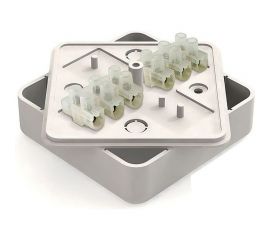 Распределительная коробка GREENEL с клеммной колодкой 75х75х20мм БЕЛАЯ GE41212-01 