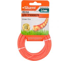 Леска для триммера (2.4 мм, 15 м, витой квадрат) Sturm GT3535-2.4-S-15 