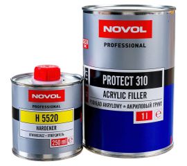 Грунт Novol PROTECT 310 HS 2К акрил. банка 1л с отвердителем 0.2л серый X6122122 