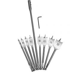 Набор сверл перовых с удлинителем 300 мм vertextools 0282-07 